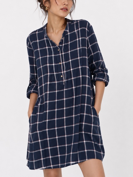 Abercrombie & Fitch Other - Abercrombie & Fitch | Navy Plaid Shirt Dress - Size L
